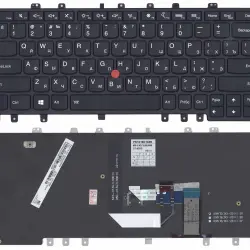 Клавіатура для ноутбука Lenovo ThinkPad (Yoga S1) с подсветкой (Light), с указателем (Point Stick), Black, Black Frame, RU