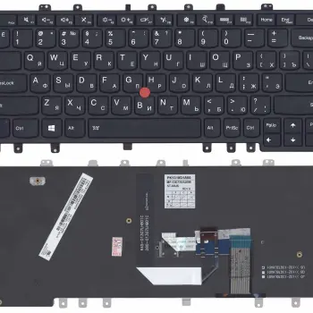 Клавиатура для ноутбука Lenovo ThinkPad (Yoga S1) с подсветкой (Light), с указателем (Point Stick), Black, Black Frame, RU