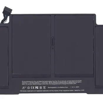 Аккумуляторная батарея для ноутбука Apple A1405 MacBook Air 13" A1466 (2012) 7.3V Black 6700mAh OEM