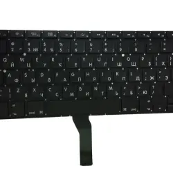 Клавіатура для ноутбука Apple MacBook Air 2011+ (A1369) с подсветкой (Light), Black, (No Frame), RU (вертикальный ентер)