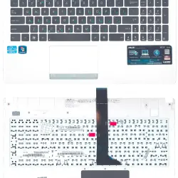 Клавіатура для ноутбука Asus X501A Black, (White TopCase), RU