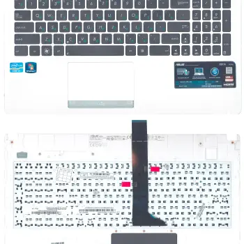 Клавіатура для ноутбука Asus X501A Black, (White TopCase), RU