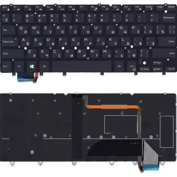 Клавіатура для ноутбука Dell XPS (13 9343) с подсветкой (Light), Black, (No Frame), RU