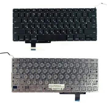 Клавіатура для ноутбука Apple MacBook Pro (A1297) с подсветкой (Light) Black, (No Frame), RU (горизонтальный ентер)