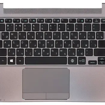 Клавиатура для ноутбука Samsung (NP535U3C) Black, (Silver TopCase), RU