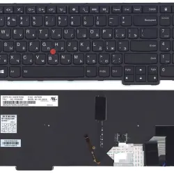 Клавіатура для ноутбука Lenovo Thinkpad (S5) с указателем (Point Stick), с подсветкой (Light), Black, (Black Frame), RU