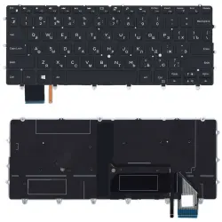 Клавіатура для ноутбука Dell XPS (13 9370) с подсветкой (Light), Black, (No Frame), RU