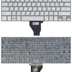 Клавіатура для ноутбука Sony Vaio (FIT 14E) Silver, (No Frame) RU