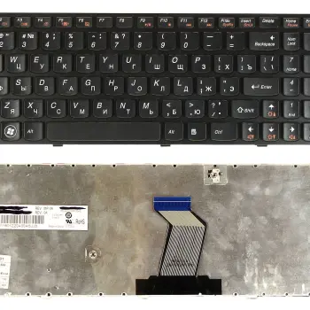 Клавіатура для ноутбука Lenovo IdeaPad (Y570) Black, (Black Frame), RU
