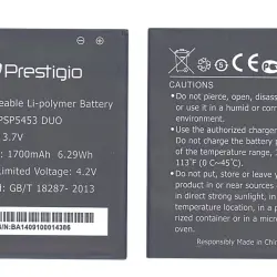 Акумуляторна батарея для смартфону Prestigio PAP5453 5453 Multiphone 3.7V Black 1700mAh 6.29Wh