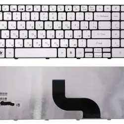 Клавіатура для ноутбука Acer Packard Bell (TM81, TM82, TM86, TM87, TM89, TM94) Silver, (No Frame) RU
