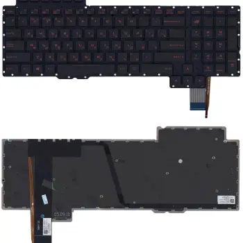 Клавіатура для ноутбука Asus ROG (G752) с подсветкой (Light), Black, (No Frame) RU