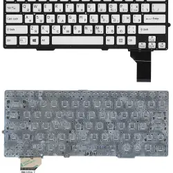 Клавіатура для ноутбука Sony (SVS13) с подсветкой (Light), Silver, (No Frame) RU