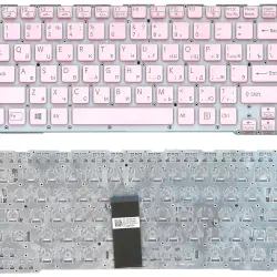 Клавиатура для ноутбука Sony (SVE14A) Pink, с подсветкой (Light), (No Frame) RU