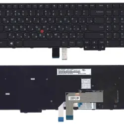Клавіатура для ноутбука Lenovo Thinkpad (E570, E575) Black, (Black Frame), RU