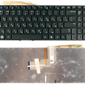 Клавиатура для ноутбука Samsung (RF712) с подсветкой (Light), Black, (No Frame), RU