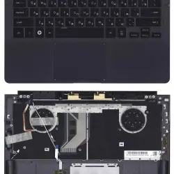 Клавиатура для ноутбука Samsung (NP900X3C) Black с подсветкой (Light), (Black TopCase), RU