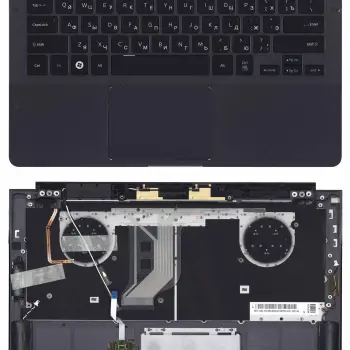 Клавиатура для ноутбука Samsung (NP900X3C) Black с подсветкой (Light), (Black TopCase), RU