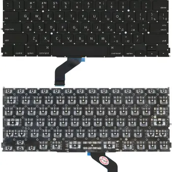 Клавіатура для ноутбука Apple MacBook Pro (A1425) Black, (No Frame), RU (горизонтальный ентер)