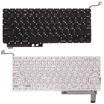 Клавіатура Apple MacBook Pro (A1286) (2011, 2012 года) с подсветкой (Light), Black, (No Frame), с (SD), RU (горизонтальный ентер)