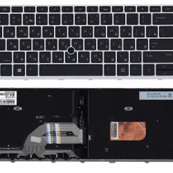 Клавіатура для ноутбука HP Probook (430 G5, 440 G5, 445 G5) Silver с трекпоинтом (No Frame) RU