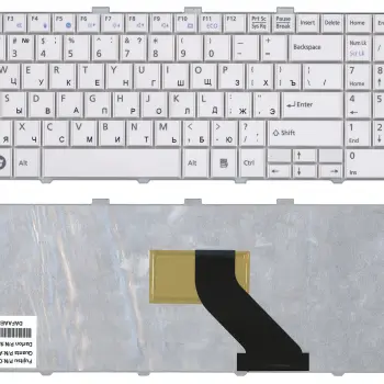 Клавиатура для ноутбука Fujitsu LifeBook (A530, A531, AH512, AH530, AH531, NH751) White, RU