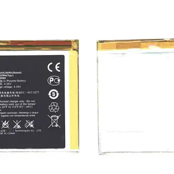 Акумуляторна батарея для смартфону Huawei HB4Q1H Ascend D1, Ascend D2 3.8V White 1850mAh 7.03Wh