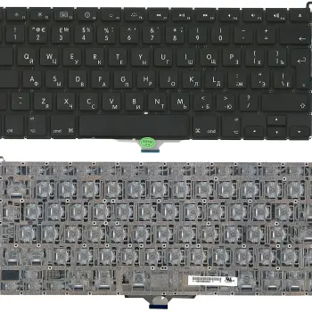 Клавіатура для ноутбука Apple MacBook Air A1304, A1237 с подсветкой (Light) Black, (No Frame), RU (горизонтальный ентер)
