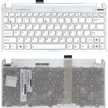 Клавіатура для ноутбука Asus EEE PC 1011, 1015, 1016, 1018, 1025, X101 White, (White Frame) RU