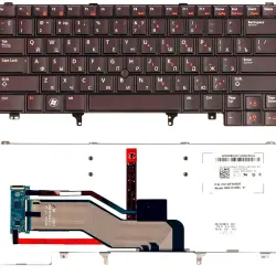 Клавіатура для ноутбука Dell Latitude (E5420, E6220, E6320, E6420, E6430, E6620), с подсветкой (Light), Black, RU/EN