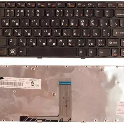 Клавиатура для ноутбука Lenovo IdeaPad (B470, V470) Black, (Black Frame), RU