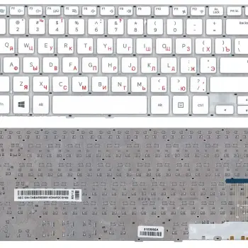 Клавіатура для ноутбука Samsung (470R4E, BA59-03680A) White, (No Frame), RU