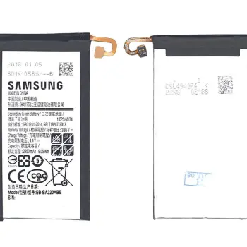 Акумуляторна батарея для смартфону Samsung EB-BA320ABE Galaxy A3 2017 SM-A320 3.85V Black 2350mAh 9.05Wh