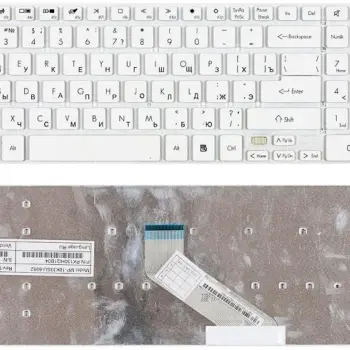 Клавиатура для ноутбука Gateway NV55S, NV57H, NV75S, NV77H  White, (No Frame), RU