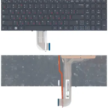 Клавіатура для ноутбука Samsung (RF710, RF711, RC730) с подсветкой (Light), Black, (No Frame) RU