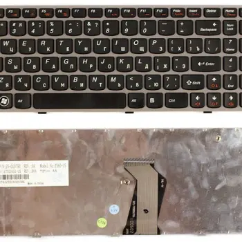 Клавиатура для ноутбука Lenovo IdeaPad (Z560, Z565, G570, G770) Black, (Gray Frame), RU