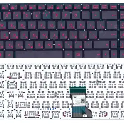 Клавіатура Asus (N541) с подсветкой (Light), Black, (No Frame) RU