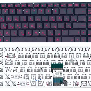 Клавіатура Asus (N541) с подсветкой (Light), Black, (No Frame) RU