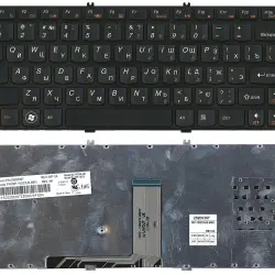 Клавиатура для ноутбука Lenovo IdeaPad (Y470) Black, (Black Frame), RU