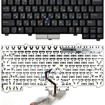 Клавиатура для ноутбука Dell Latitude (D410) с указателем (Point Stick), Black, RU