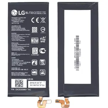 Аккумуляторная батарея для смартфона LG BL-T33 M700A, Q6 3.85V Black 3000mAh 11.55Wh
