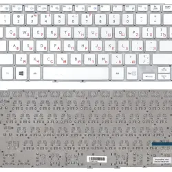 Клавіатура для ноутбука Samsung (NP915S3) White, (No Frame), RU