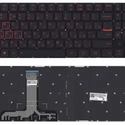 Клавіатура для ноутбука Lenovo Legion (Y520, Y520-15IKB) Black с подсветкой (Red Light), (No Frame), RU