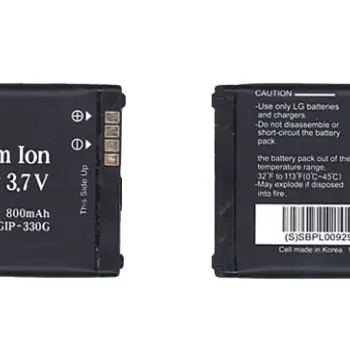 Акумуляторна батарея для смартфону LG LGIP-330G KF300 3.7V Black 800mAh 2.9Wh