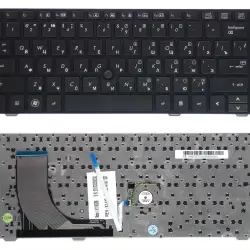 Клавіатура для ноутбука HP Probook 6560b, 6565b, 6570B, 6575B, Elitebook 8560p, 8570p, 8570w с указателем (Point Stick), Black, (Silver Frame) RU
