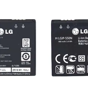 Акумуляторна батарея для смартфону LG LGIP-550N S310 3.7V Black 900mAh 3.4Wh