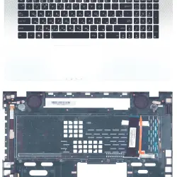 Клавіатура для ноутбука Asus (N76V) Black, с подсветкой (Light), (Silver TopCase), RU