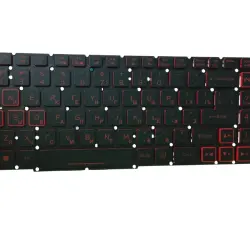 Клавіатура для ноутбука Acer Nitro 5 AN515-54 с подсветкой (Light Red), Black, (No Frame), RU