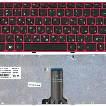 Клавіатура для ноутбука Lenovo IdeaPad (Z470, G470Ah, G470GH, Z370) Black, (Red Frame), RU