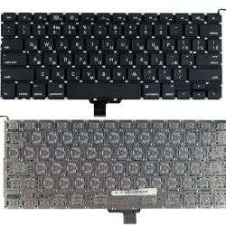 Клавіатура для ноутбука Apple MacBook Pro (A1278) Black, (No Frame), RU (горизонтальный ентер)